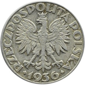 Polska, II RP, Żaglówka, 2 złote 1936, Warszawa