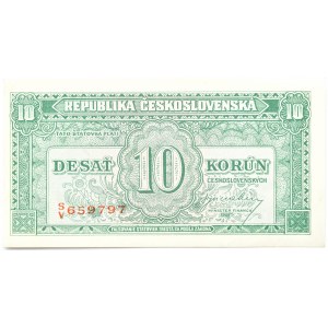 Tschechoslowakei, 10 Kronen 1945, SV-Serie, UNC