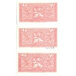 Tschechoslowakei, Los 5 Kronen 1945, verschiedene Serien, London, UNC