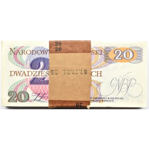 Polska, PRL, paczka bankowa 20 złotych 1982, seria AB