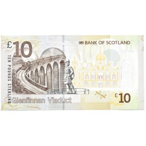 Szkocja, 10 funtów 2016, polimer, seria BB, UNC