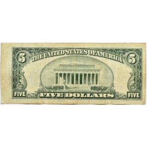 USA, 5 dolarów 1934, seria M, destrukt