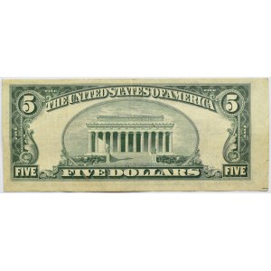 USA, 5 dolarów 1953, seria C, destrukt