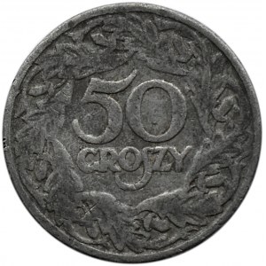 Polska, II RP, 50 groszy 1923, falsyfikat z epoki, rzadkie!
