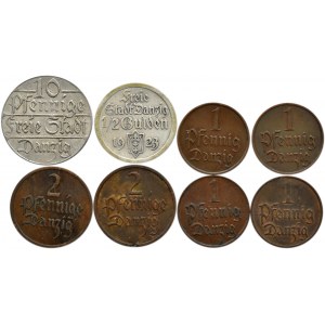 Wolne Miasto Gdańsk, lot monet - pfennig 1923-1937, Berlin/Utrecht