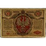 Polska, II RP, 10 marek 1916, Generał, seria A, bardzo ładne i rzadkie