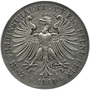 Niemcy, Frankfurt, 2 talary 1861, Frankfurt