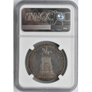 Rosja, Aleksander II, 1 rubel pomnikowy 1859, Petersburg, NGC AU55