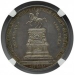 Rosja, Aleksander II, 1 rubel pomnikowy 1859, Petersburg, NGC AU55