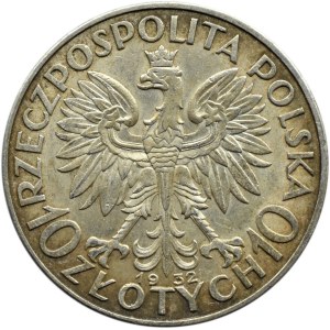 Polska, II RP, Głowa kobiety, 10 złotych 1932, bez znaku mennicy, Warszawa