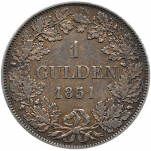 Niemcy, Bawaria, Maksymilian II, gulden 1851, Monachium