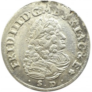 Niemcy, Prusy, Fryderyk II Wielki, szóstak 1698 SD, Królewiec