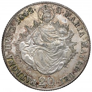 Hungary, Ferdinand I, 20 kreuzer 1842-B