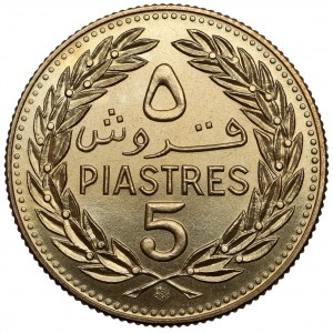 Lebanon, 5 Qirush / Piastres 1972 Essai - Próba