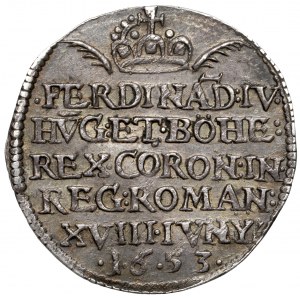 Österreich, Ferdinand IV., Krönungsjeton 1653 (ø18mm) - zum römisch-deutschen Kaiser