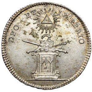Austria, Franciszek I Lotaryński, Żeton koronacyjny 1745 (ø22mm) - na Świętego Cesarza Rzymskiego