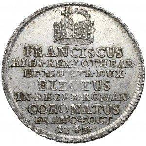 Austria, Franciszek I Lotaryński, Żeton koronacyjny 1745 (ø26mm) - na Świętego Cesarza Rzymskiego