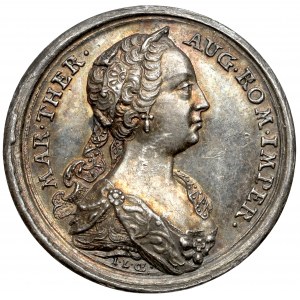 Austria, Maria Teresa, Żeton (1747) - trzecia ciąża cesarzowej