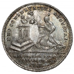 Austria, Maria Teresa, Żeton 1767 (ø21mm) - uzdrowienie cesarzowej z ospy