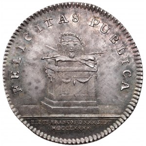 Austria, Leopold II, Żeton koronacyjny 1790 (ø26mm) - wybór na Cesarza