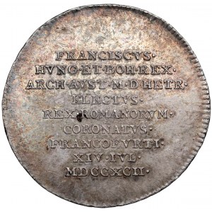 Austria, Franciszek II, Żeton koronacyjny 1792 (ø20mm) - na Cesarza Rzymskiego