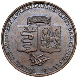 Austria, Franciszek II, Żeton 1815 - miedź - hołd Mediolanu