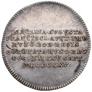 Österreich, Franz II., Krönungsjeton 1825 (ø20mm) - auf die ungarische Krönung der Carolina Augusta