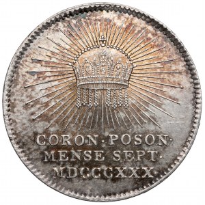 Austria, Franciszek II, Żeton koronacyjny 1830 - na króla Węgier