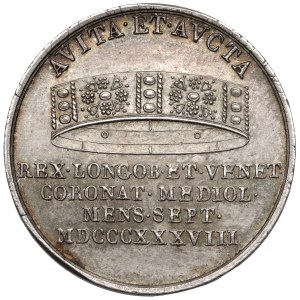 Austria, Ferdynand I, Żeton koronacyjny 1838 (ø22mm) - na króla Lombardii