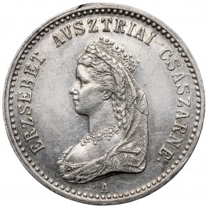Austria, Franciszek Józef I, Żeton koronacyjny 1867 - Elżbieta jako królowa Węgier