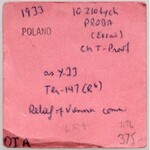 PRÓBA 10 złotych 1933 Sobieski - b. rzadka