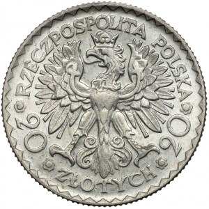Próba 20 złotych 1925 Chrobry - NOWE SREBRO - rzadkość