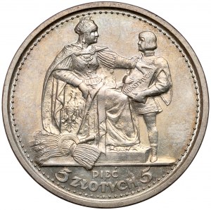 Konstytucja 5 złotych 1925 - 100 perełek - PIĘKNA i rzadka