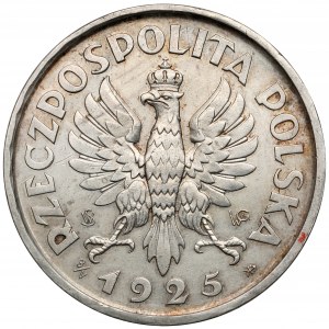 Konstytucja 5 złotych 1925 - monogramy SW i WG - b.rzadka