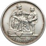 Konstytucja 5 złotych 1925 - monogramy SW i WG - b.rzadka