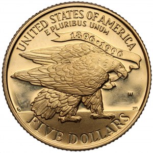 USA, 5 dollars 1995-W West Point, XXVI Olympiad Torch Runner