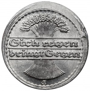 50 pfennig 1922-E - offcenter