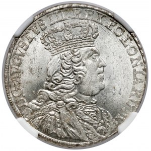 August III Sas, Dwuzłotówka Lipsk 1753 - 8 GR - wąskie - PIĘKNY