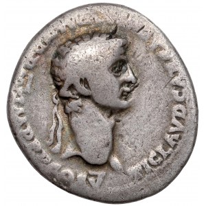 Klaudiusz (41-54 n.e.) Denar 51 r. n.e. - RZADKOŚĆ