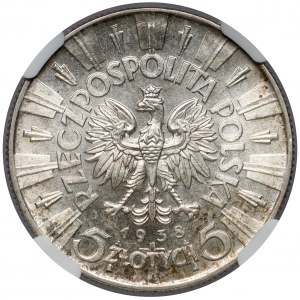 Piłsudski 5 złotych 1938 - piękny