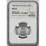 1 złoty 1967 - rzadki rok - piękna