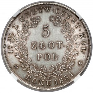 Powstanie Listopadowe, 5 złotych 1831 KG