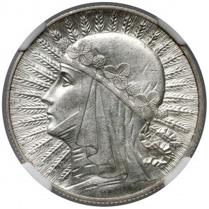 Głowa Kobiety 5 złotych 1932 bez znaku, Londyn