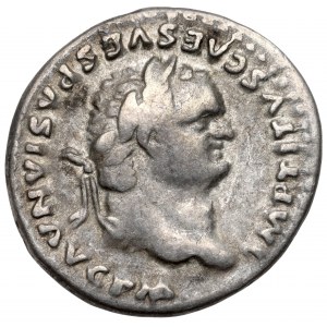 Tytus (79-81 n.e.) Denar - Pulvinar