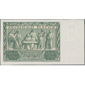 50 złotych 1936 Dąbrowski - AB - awers bez druku głównego