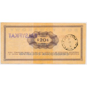 Falsyfikat z epoki PEWEX 20 dolarów 1969 - Ct