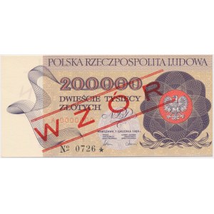 200.000 zł 1989 - WZÓR - A 0000000 - No.0726