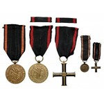 Krzyż i Medal Niepodległości - kolekcja z miniaturkami