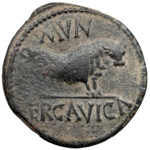 Oktawian August (27 p.n.e.-14 n.e.) Brąz, Hispania, Tarraconensis, Ercavica