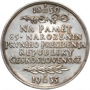 Czechosłowacja, Medal, 85-rocznica urodzin Tomasa Masaryka 7.III.1935